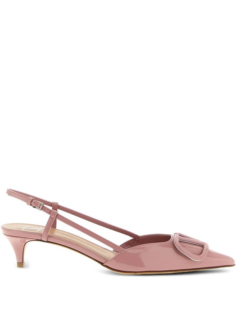 40mm Vlogo pointed slingback pumps 1