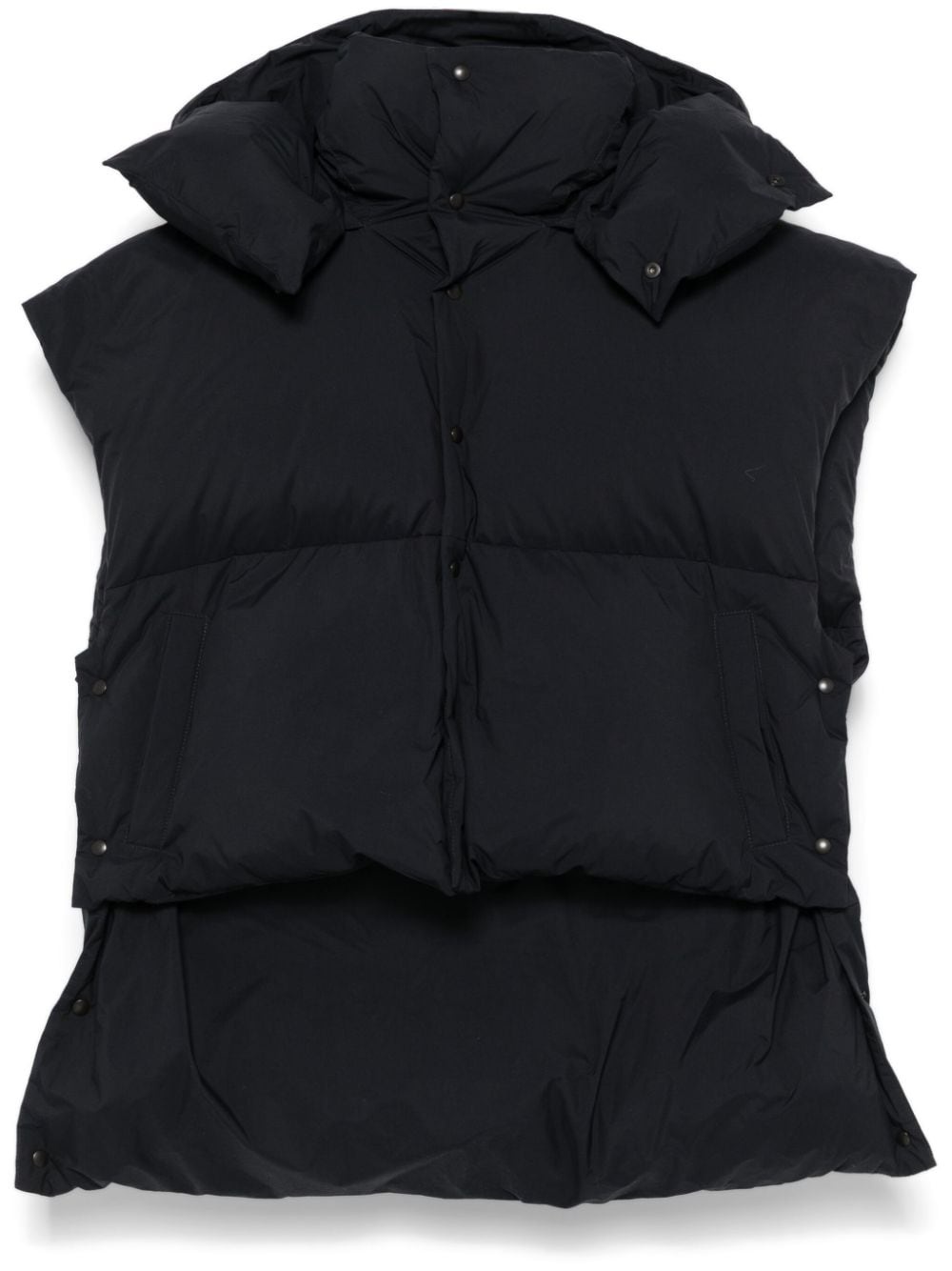 【関税込み】ALAIA Oversize asymmetric down vest Alaïa Nylon padded down vest | tessabit | REVERSIBLE