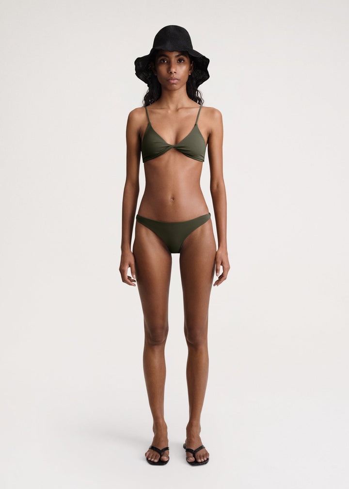 Twist-side bikini bottoms faded olive - 2