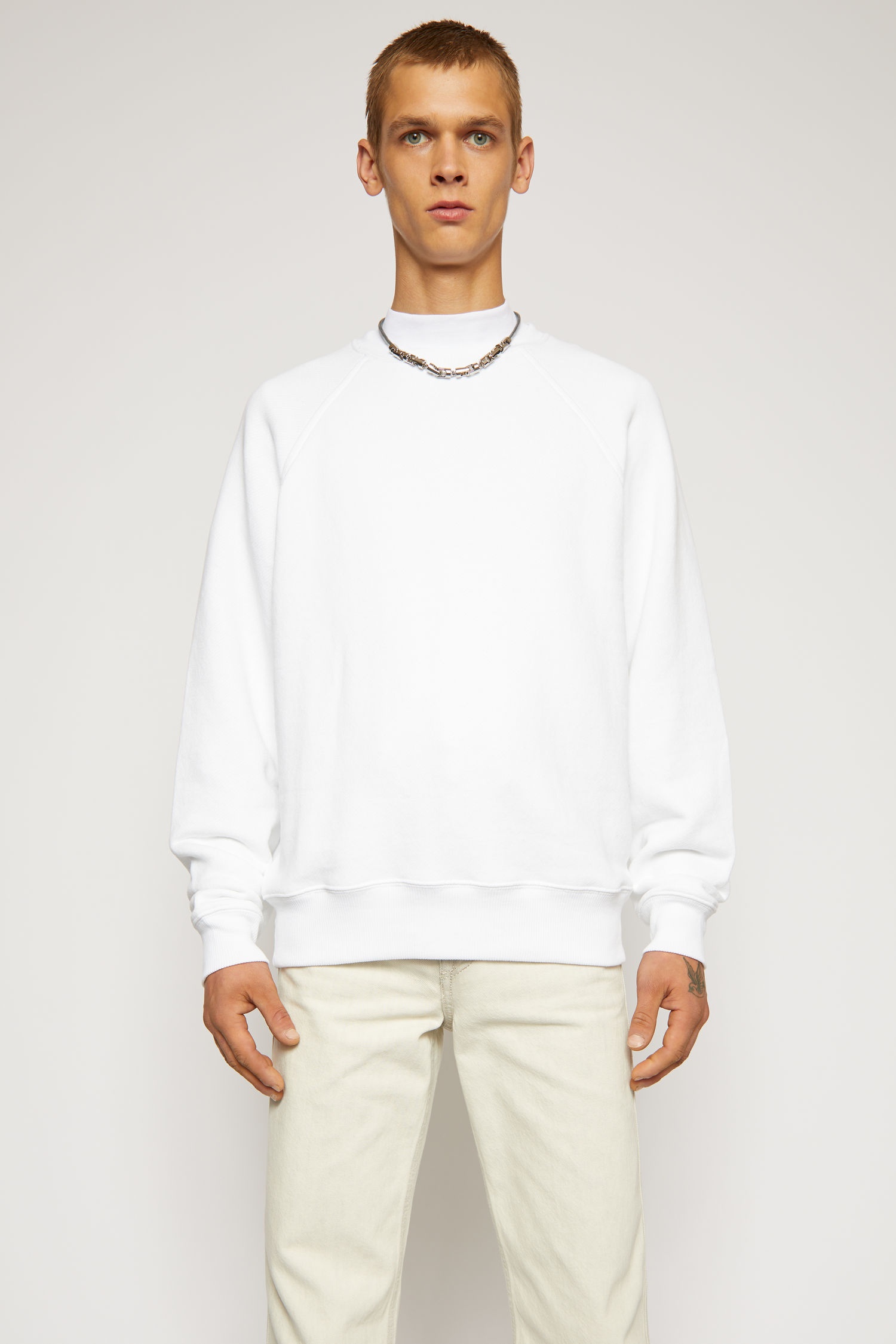 Reverse-label sweatshirt optic white - 3