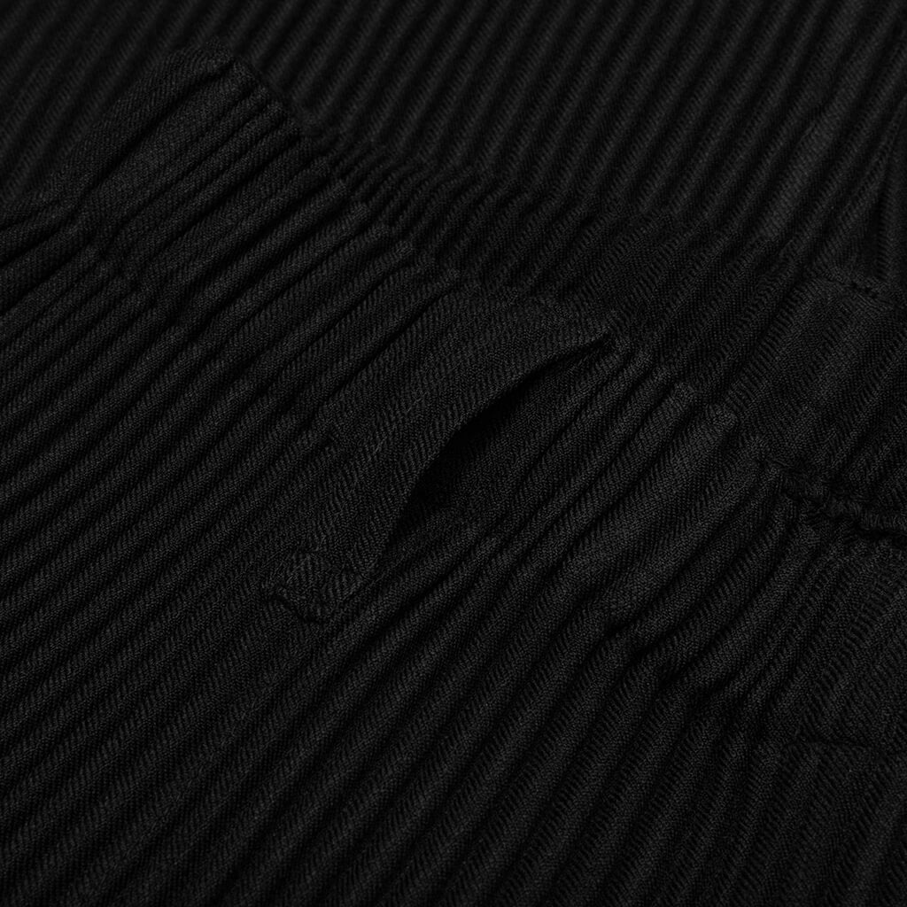 WOOL LIKE LIGHT PANTS - BLACK - 4