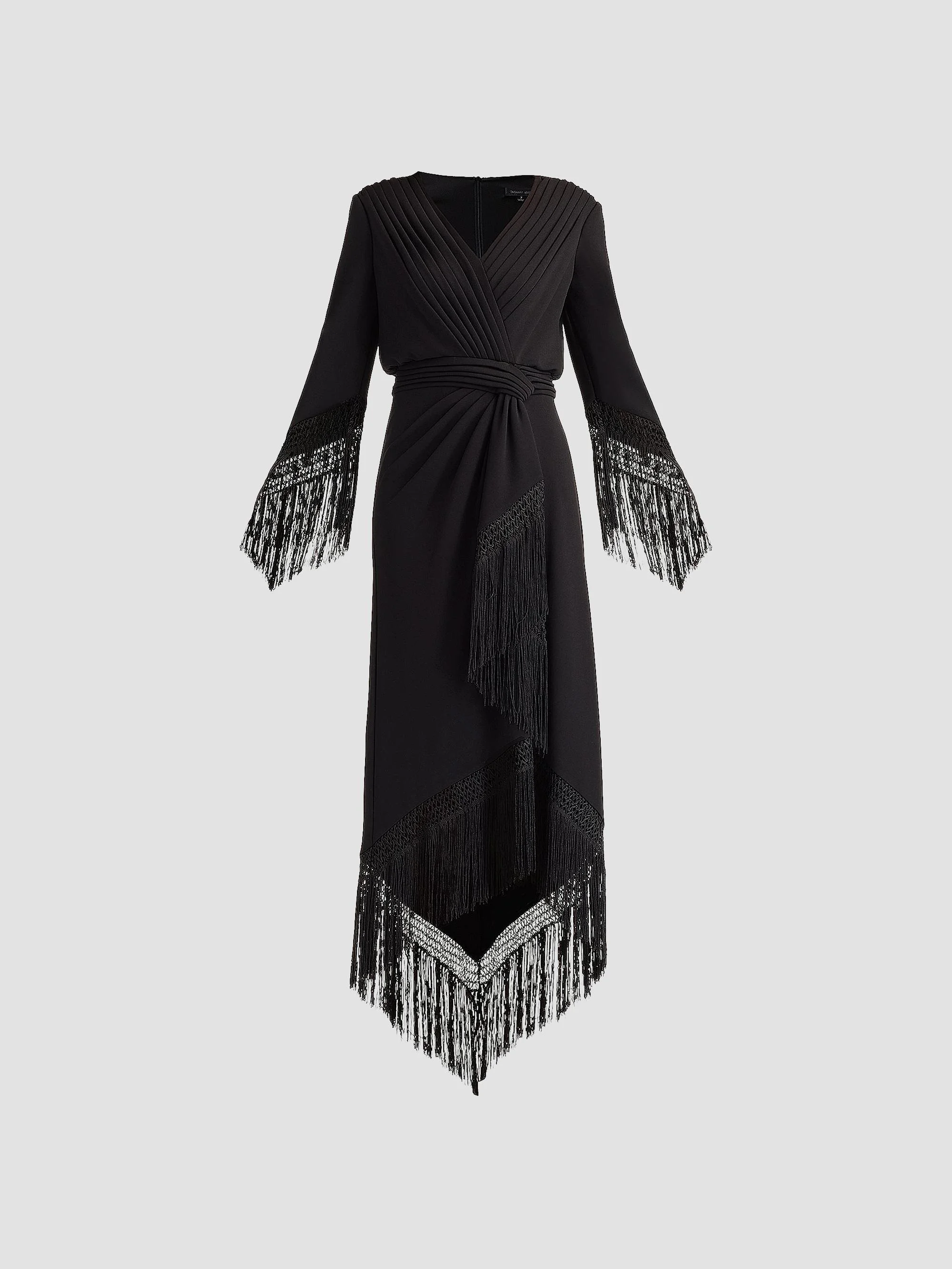TADASHI SHOJI Women's Fringe-Hem Cocktail Dress - Black - 5732735