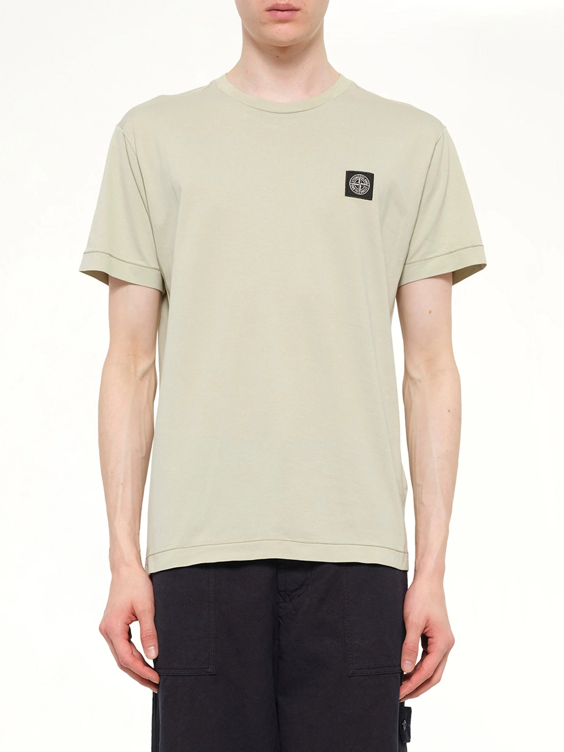 2100027 Cotton Compass Patch T-Shirt in Sand - 1