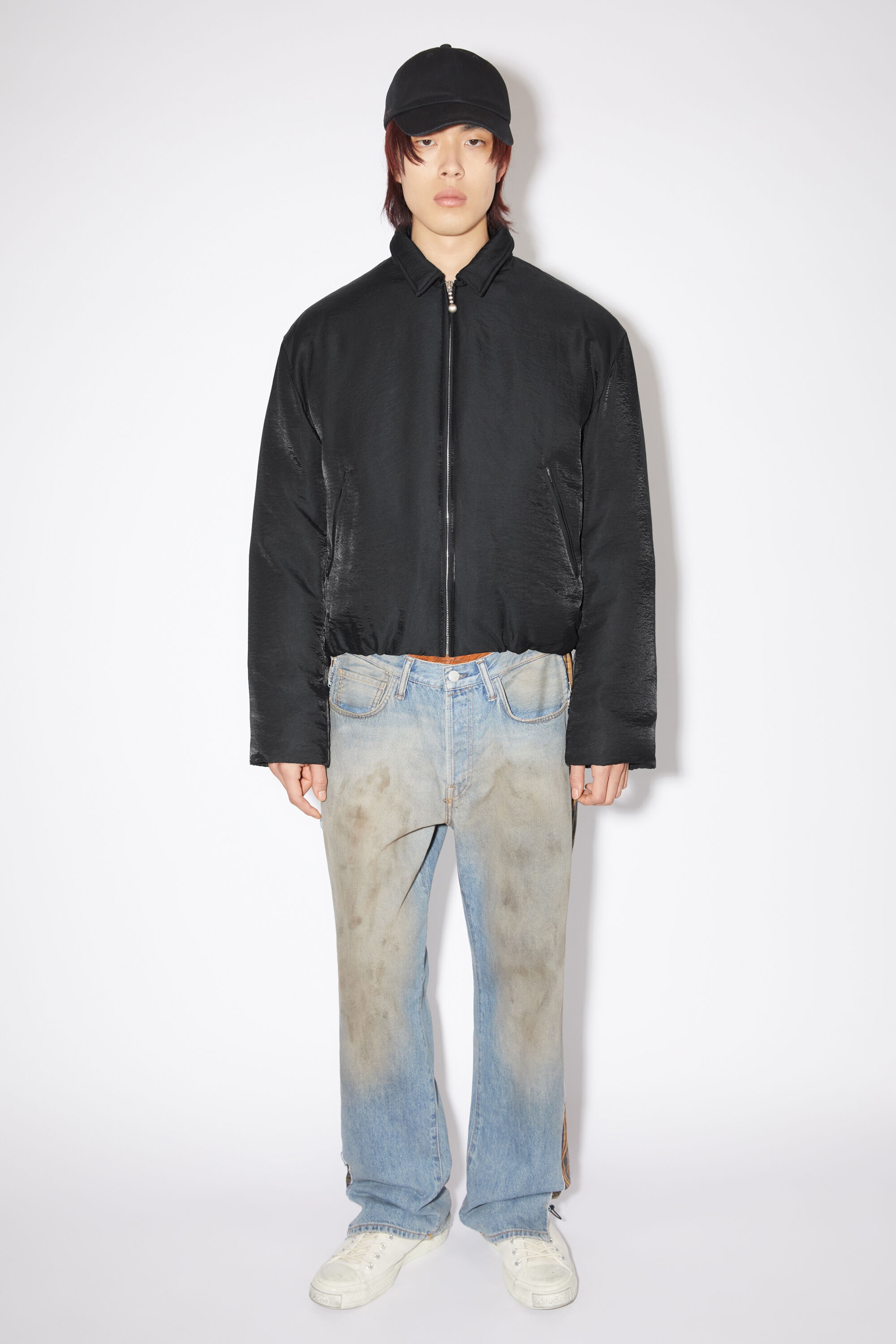 Acne Studios - Crinkled padded denim jacket - Indigo blue