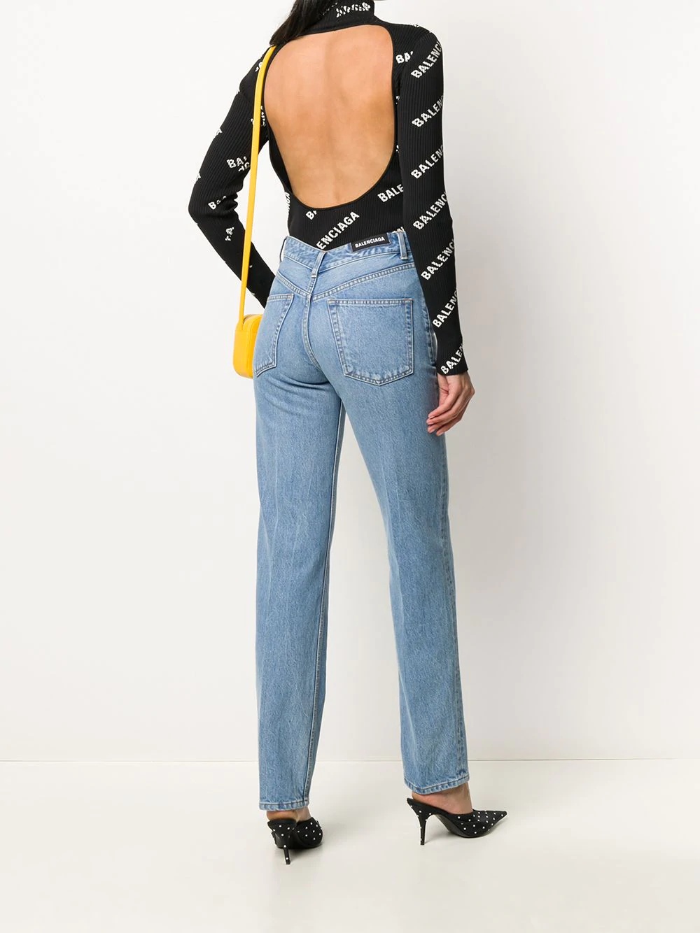 slim-fit V-detail jeans - 2