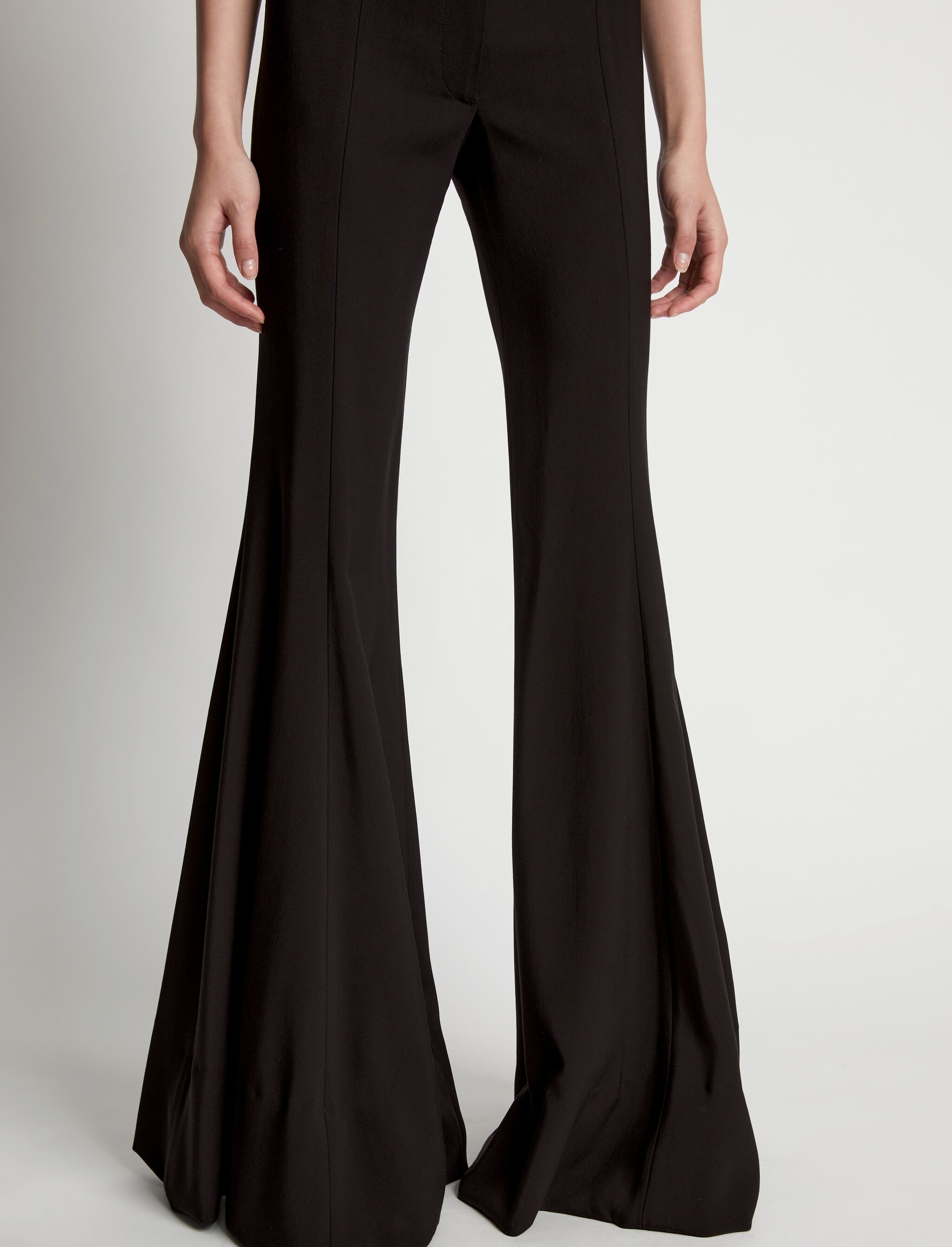 Viscose Suiting Wide Leg Pants - 5