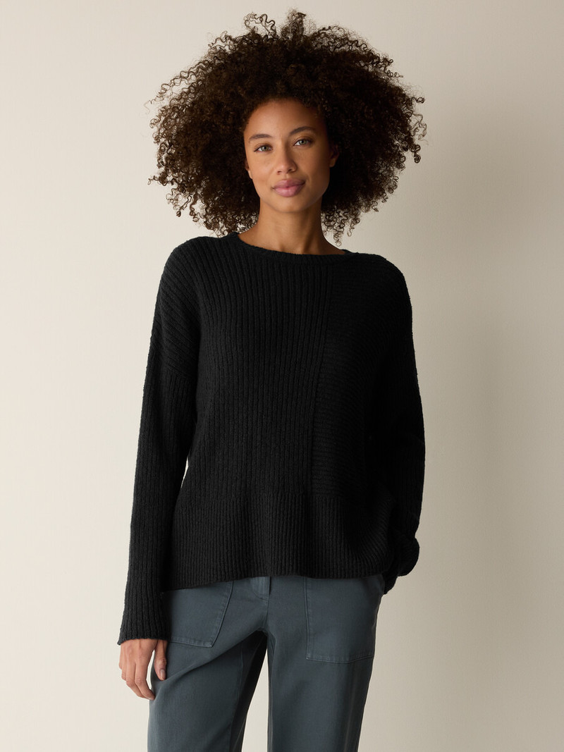 EILEEN FISHER Peruvian Cotton Cloud Crew Neck Top outlook