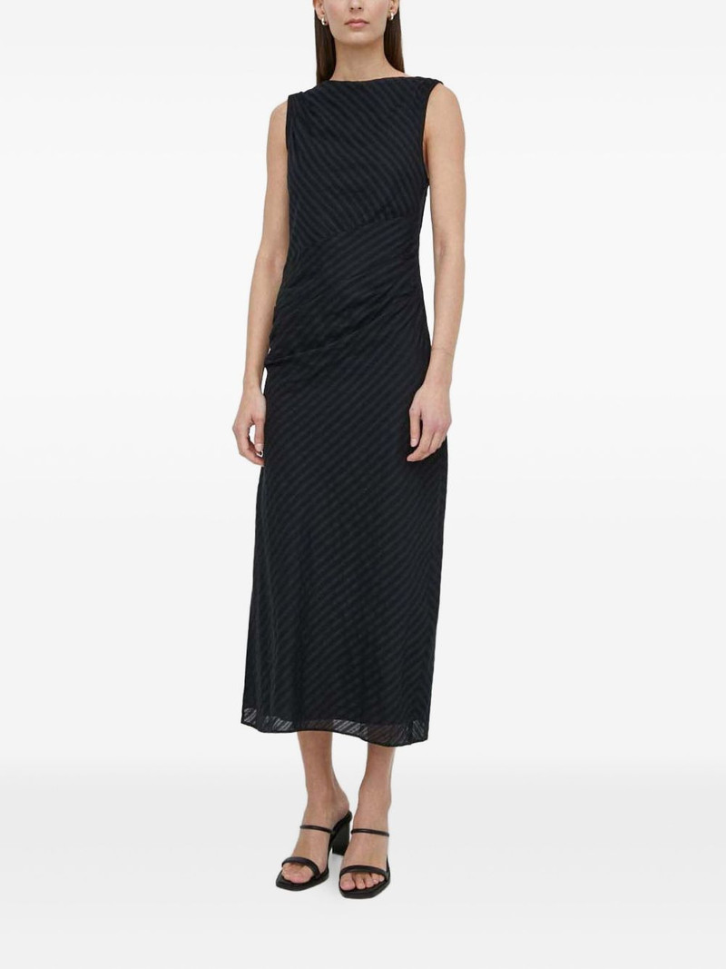 SAMSØE SAMSØE Sahira striped ruched midi dress outlook