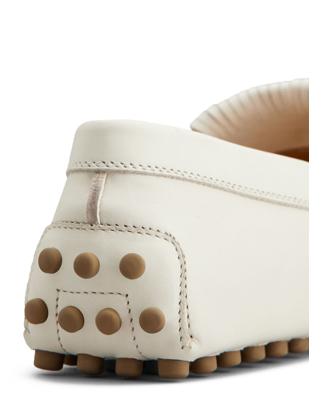 fringed leather loafers - 6