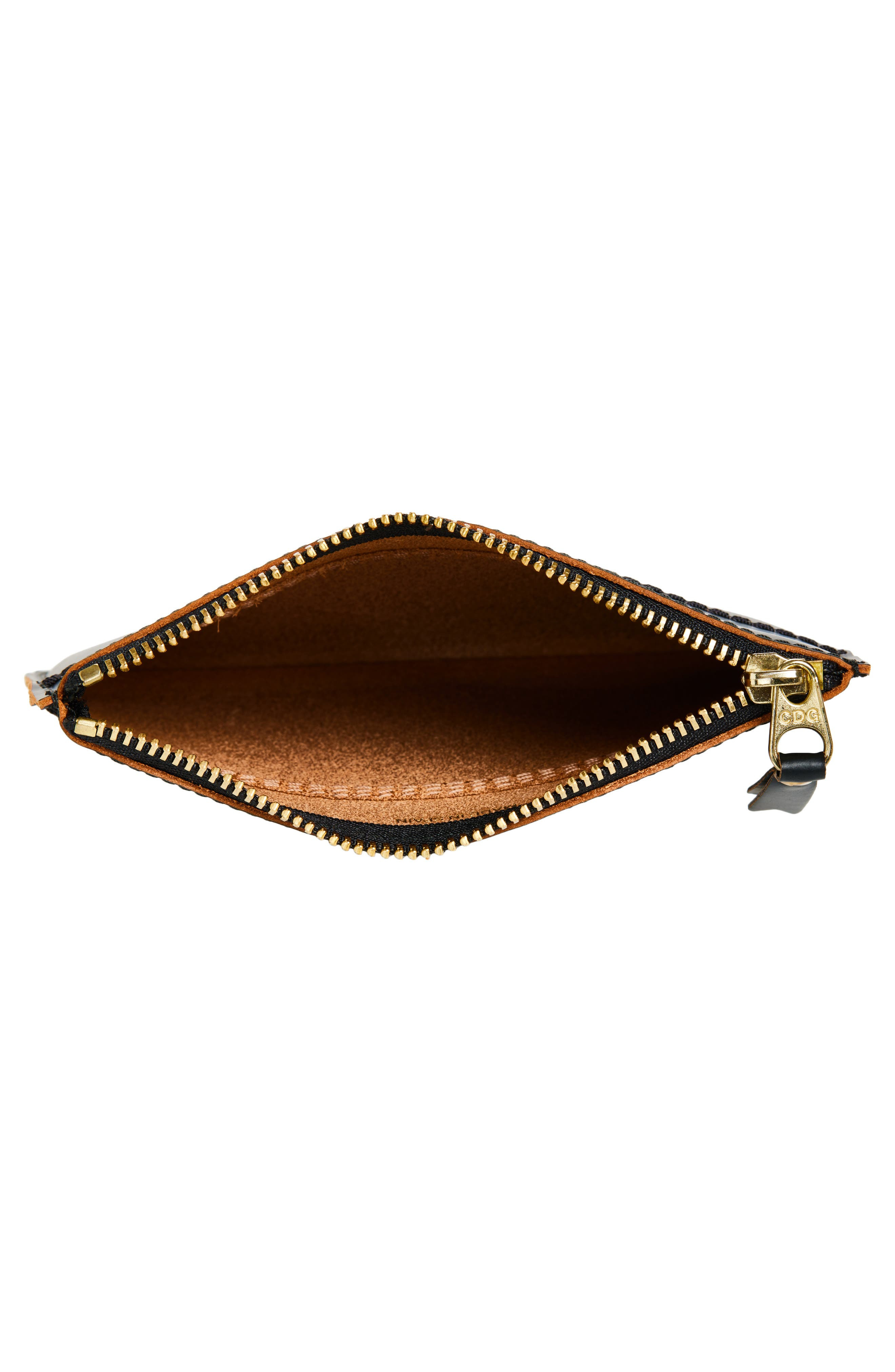 Comme des Garçons Wallets Triple Stitch Leather Zip Pouch in Black at Nordstrom - 3