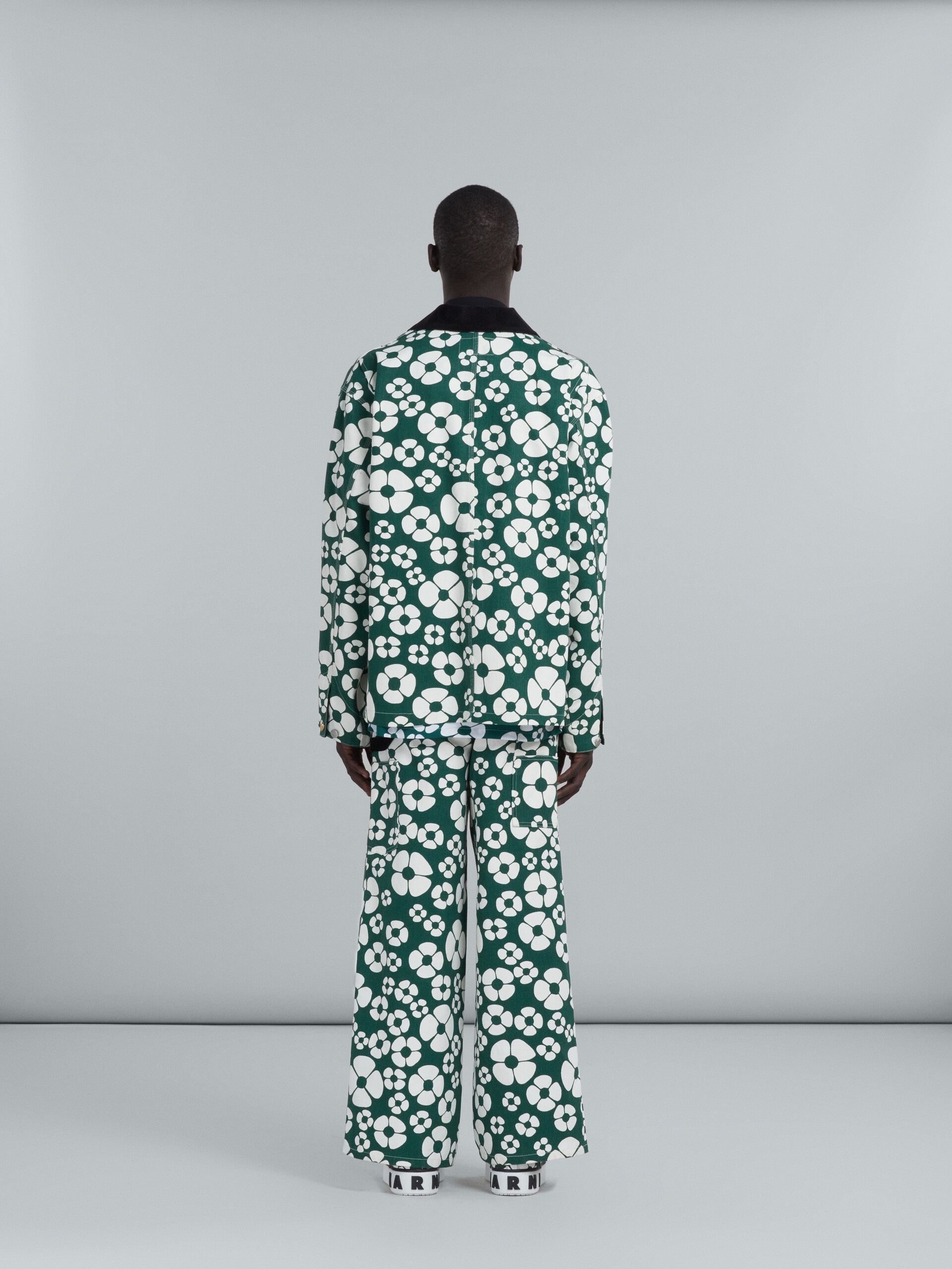 MARNI X CARHARTT WIP - GREEN LONG-SLEEVED FLORAL JACKET - 3