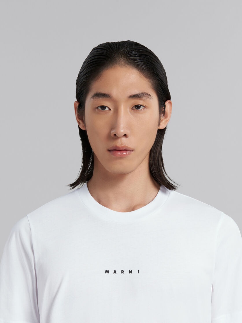 WHITE BIO COTTON T-SHIRT WITH LOGO - 4