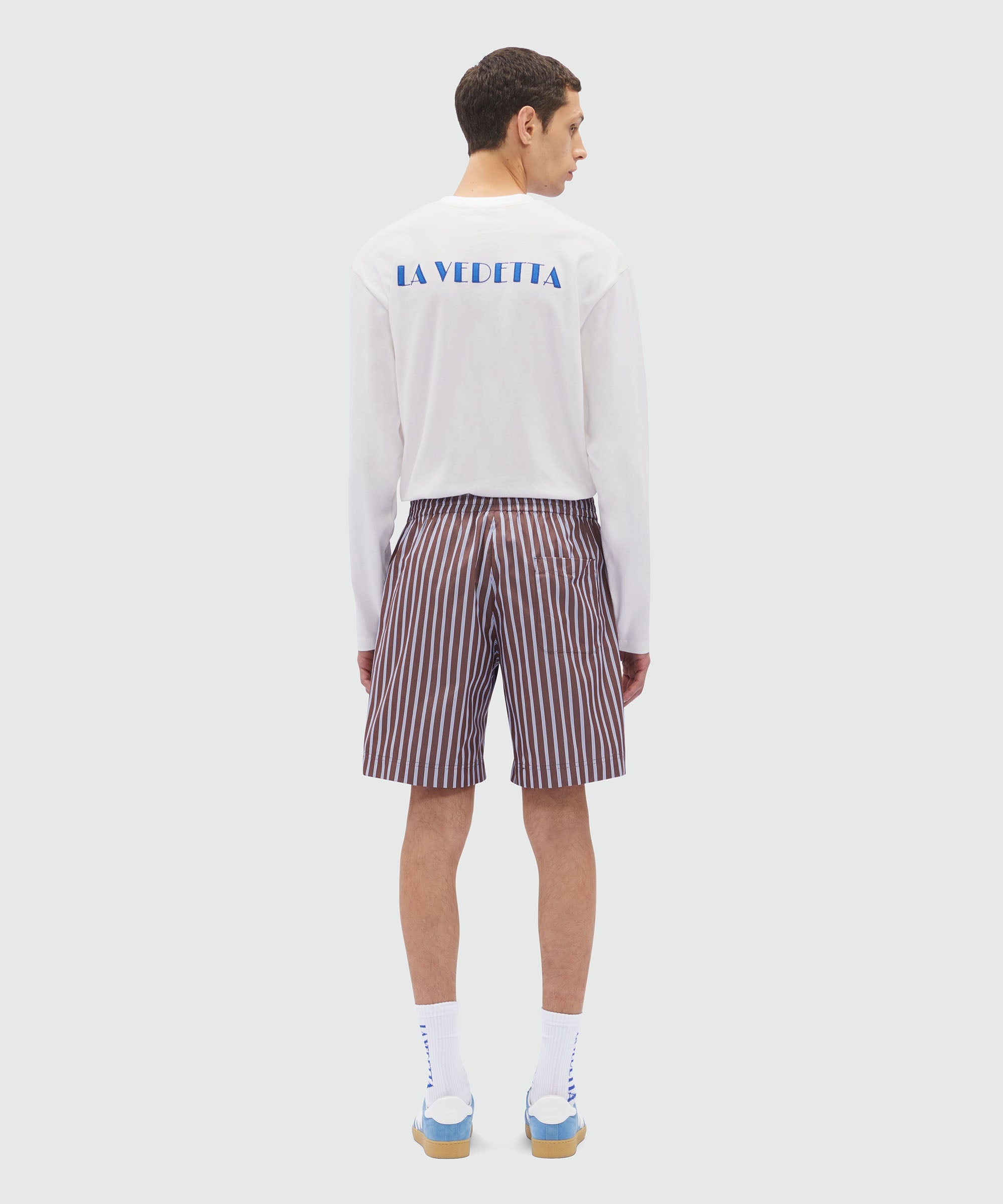 Bermuda shorts in pinstripe poplin - 3