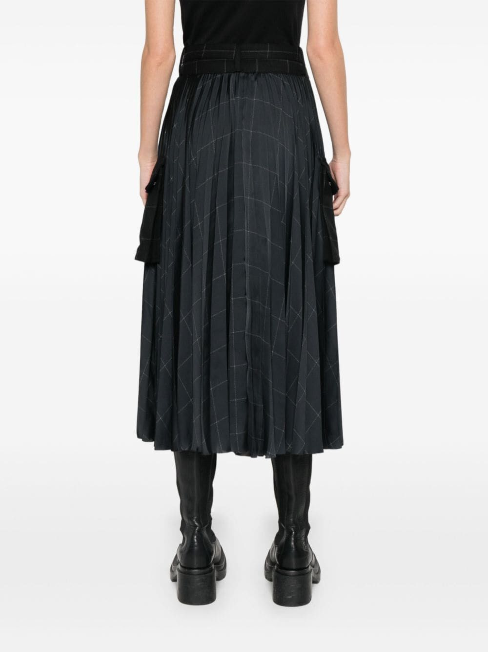 Sacai Women Windowpane Skirt - 6