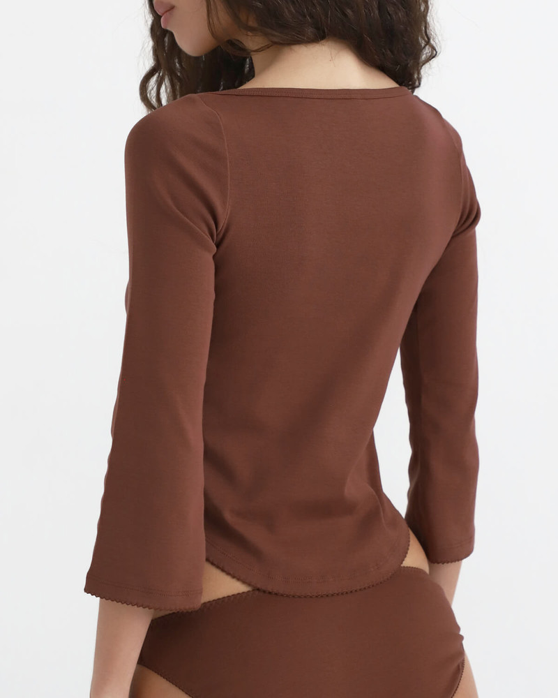 The Rina Long Sleeve Brown 4