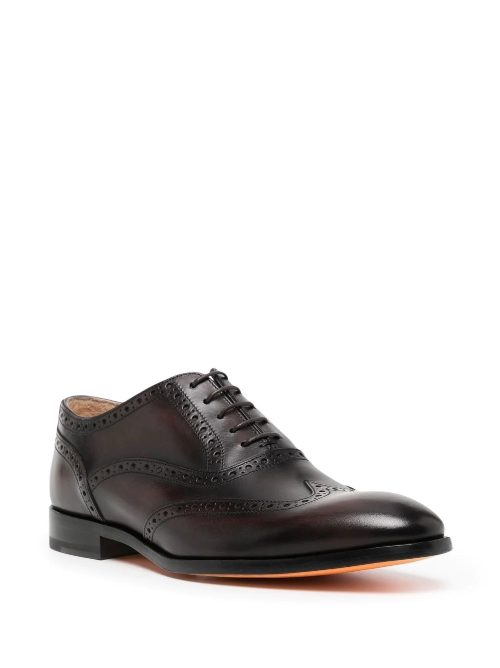 lace-up leather brogues - 2