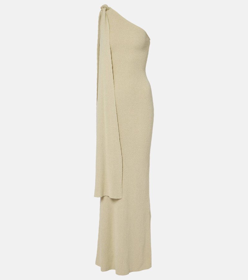 Dara one-shoulder draped maxi dress 1