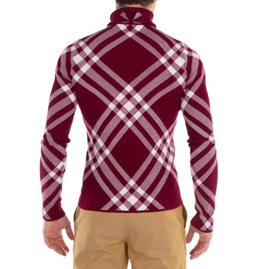 Burberry Check Wool Blend Turtleneck - 3