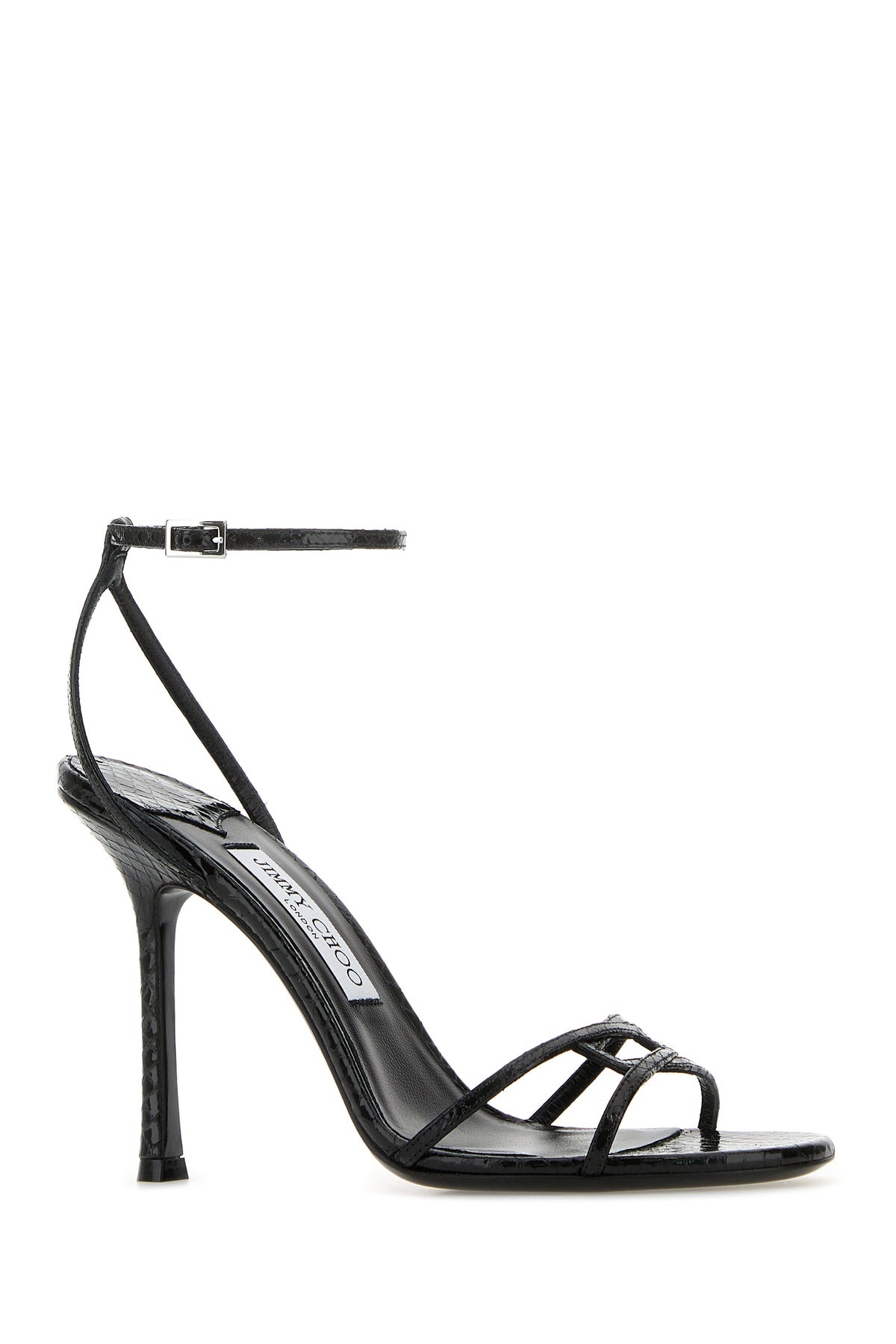 Black leather Leo 100 sandals - 2