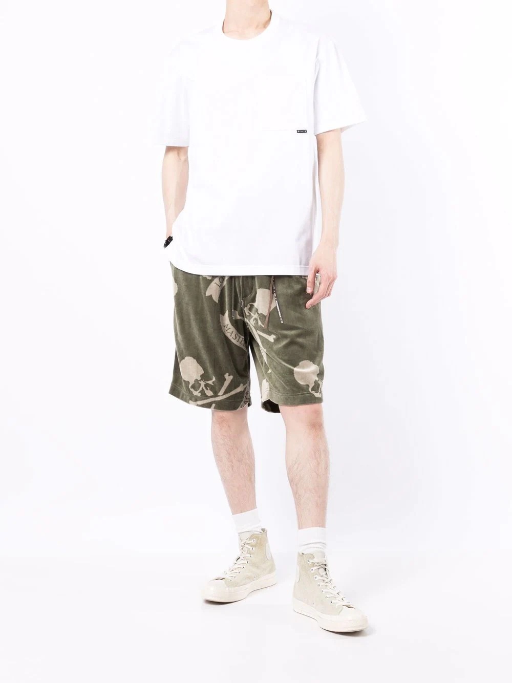 velour logo shorts - 2