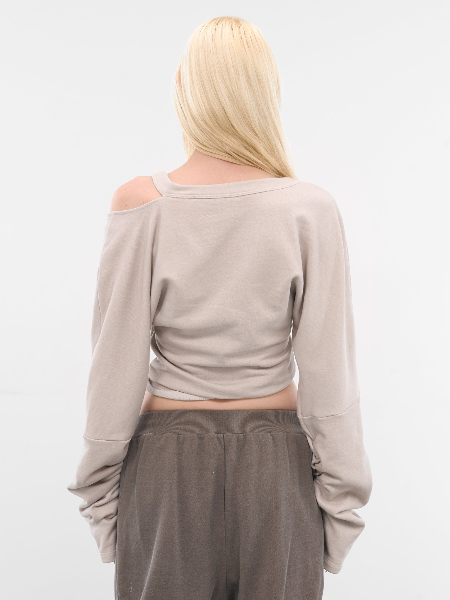 Beige Twisted Cut-Out Sweater - 3