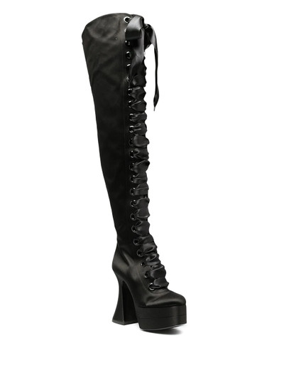 Moschino thigh-high boots outlook