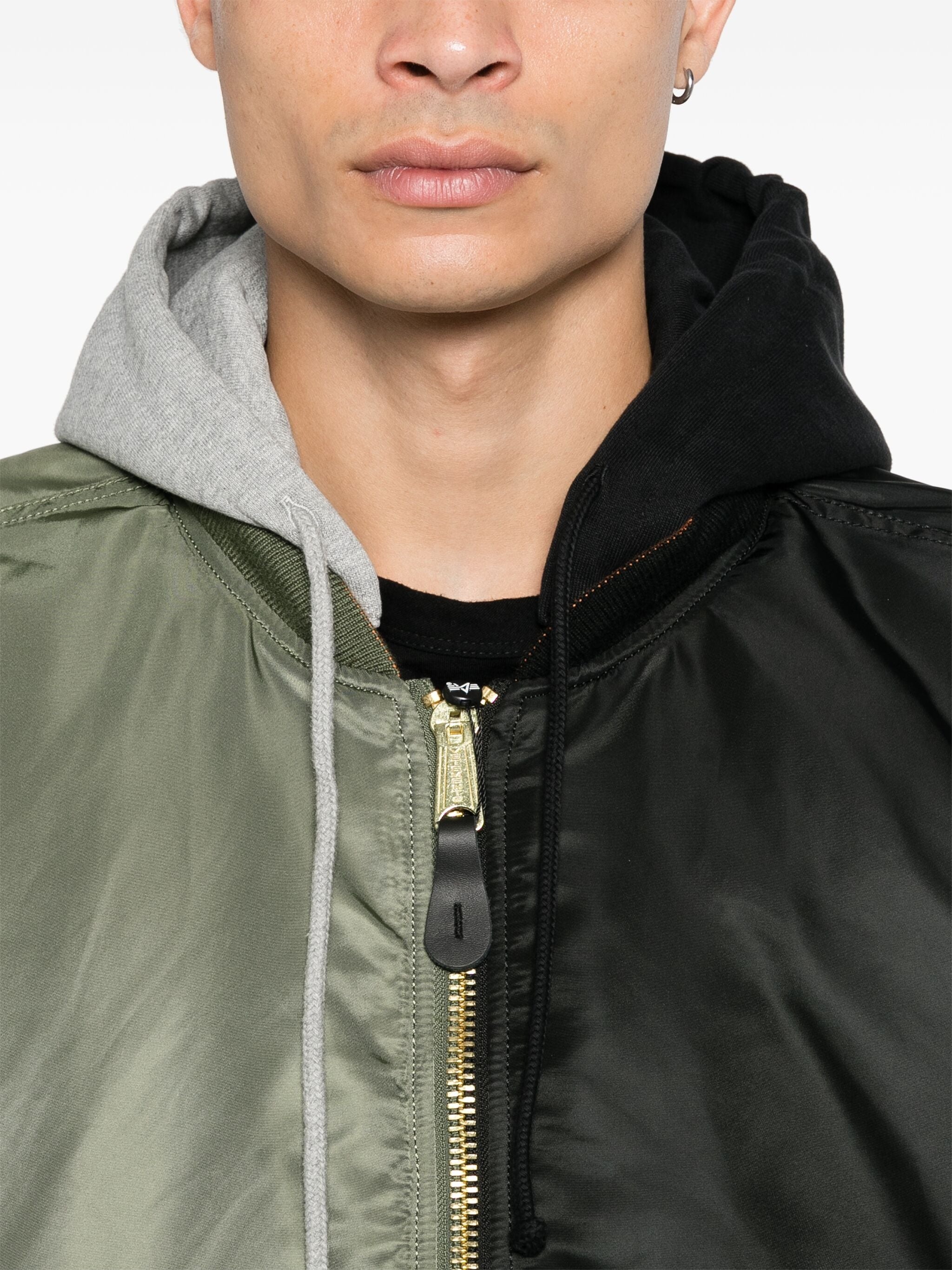 VETEMENTS Unisex Split Hooded Bomber Jacket - 5