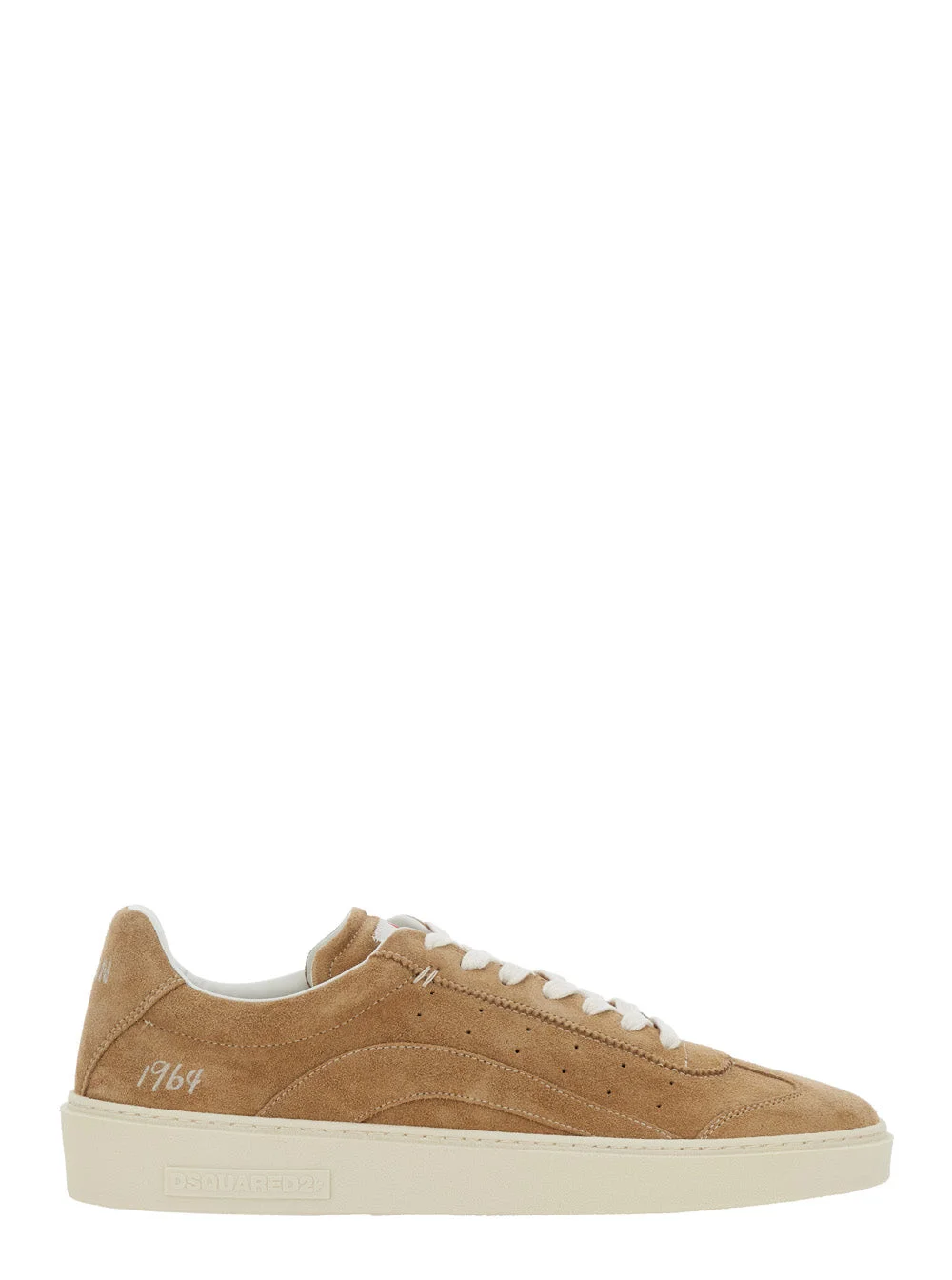 Dsquared2 Men Beige Low Top Sneakers With Logo Patch On The Tongue And Logo Lettering On The Heel In - 1
