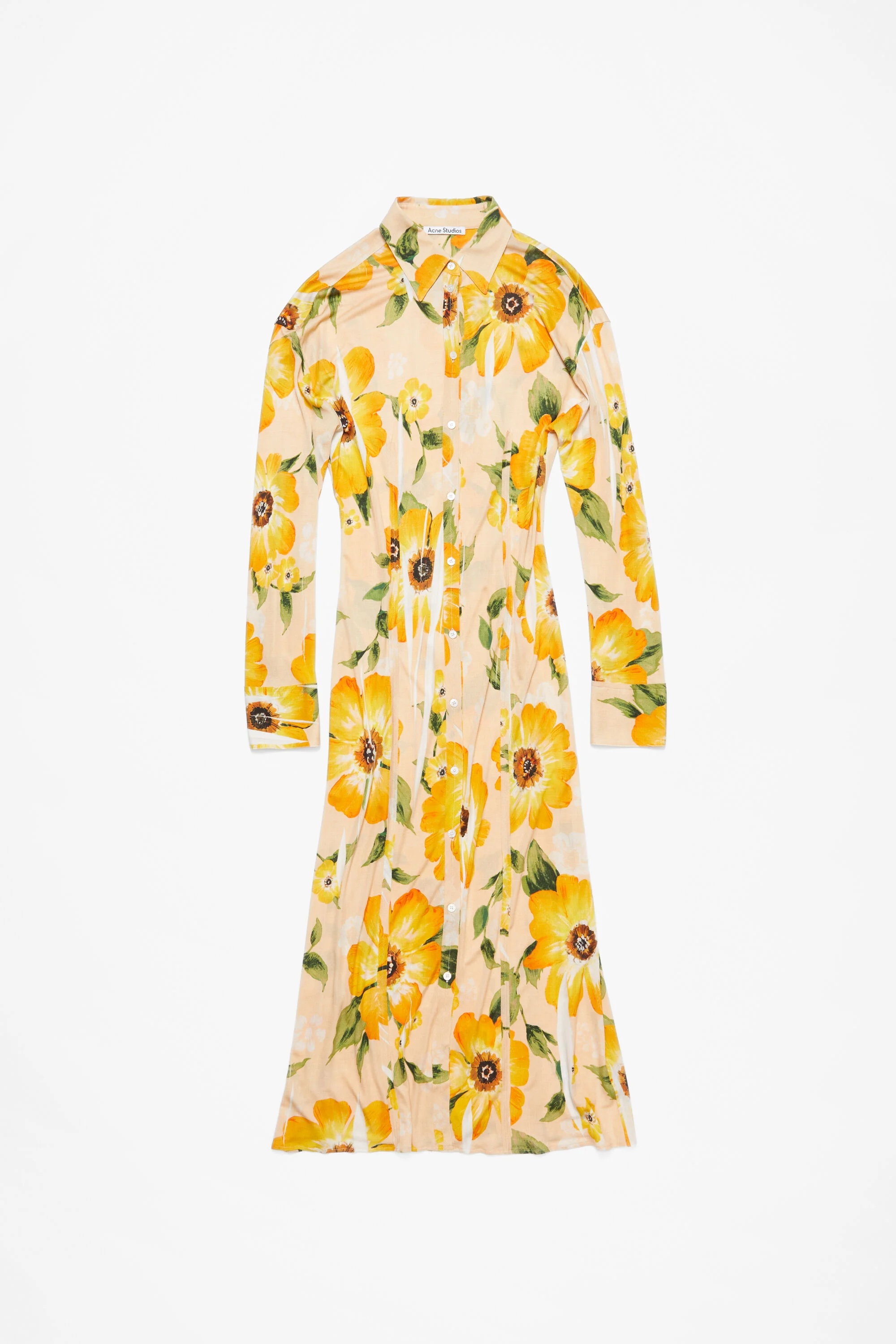 Button-up printed dress - Orange Multi - 7