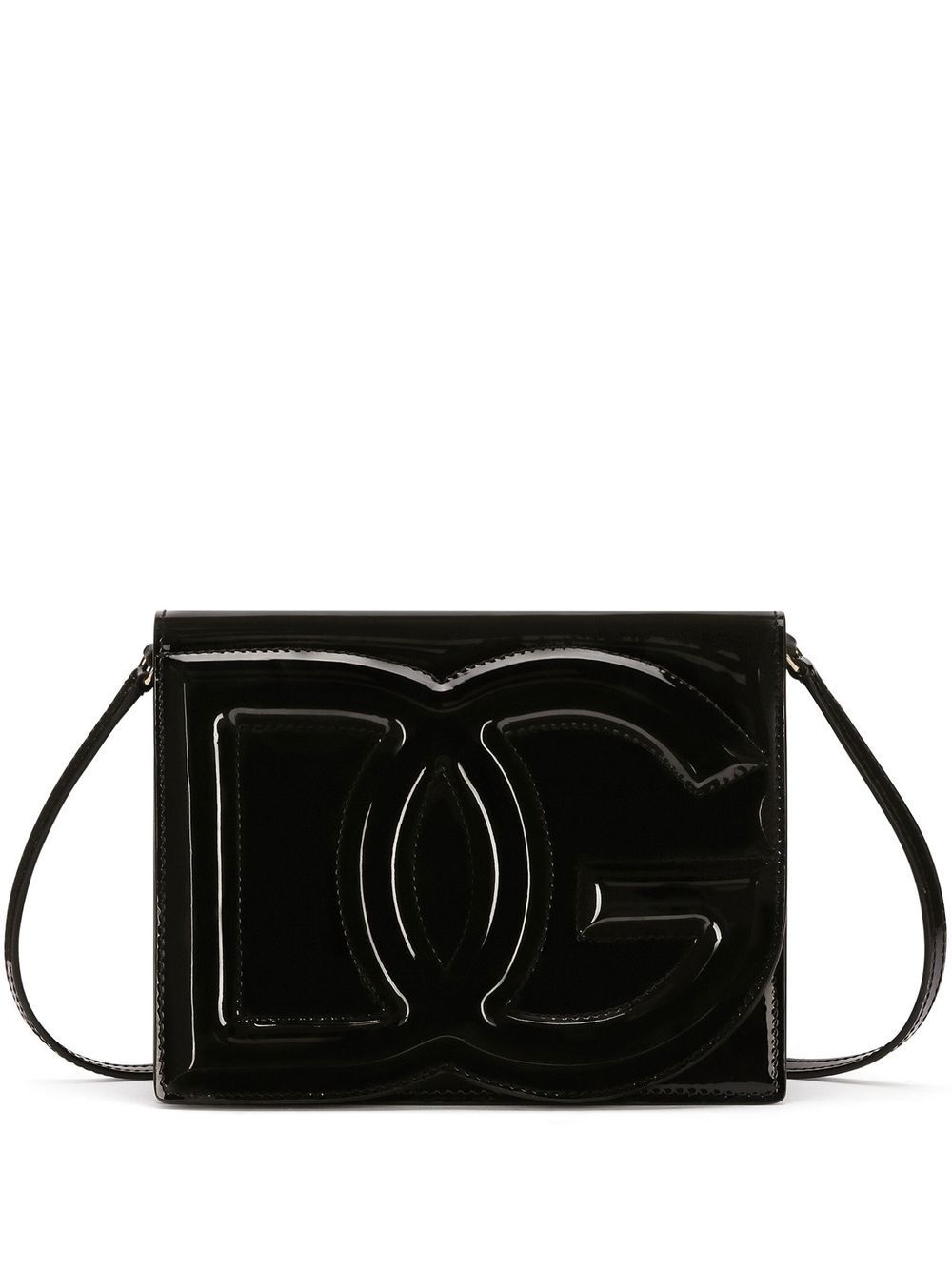 DG Logo patent leather crossbody bag - 1