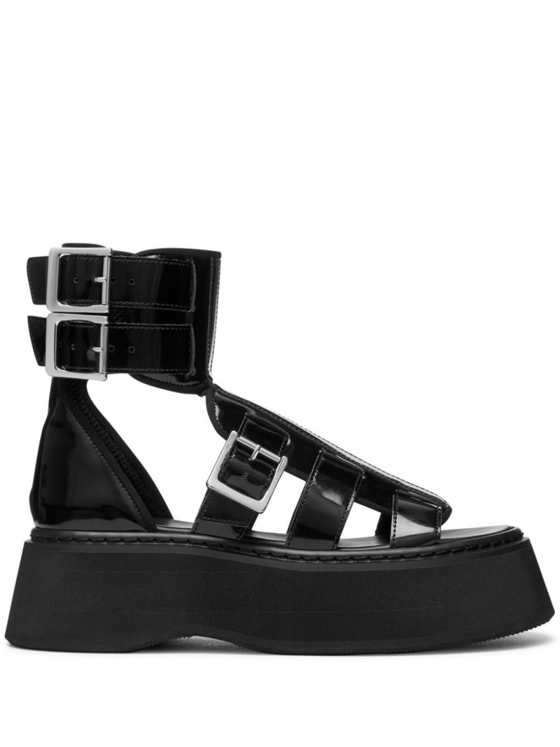 caged leather sandals 1