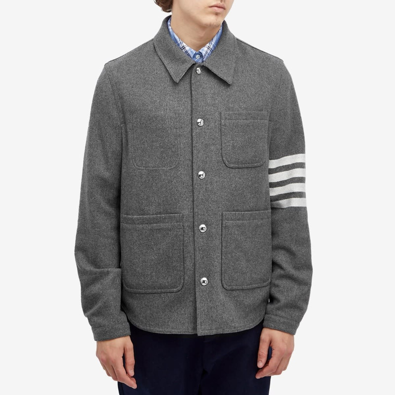 Thom Browne Thom Browne Melton Wool Utility Patch Jacket outlook