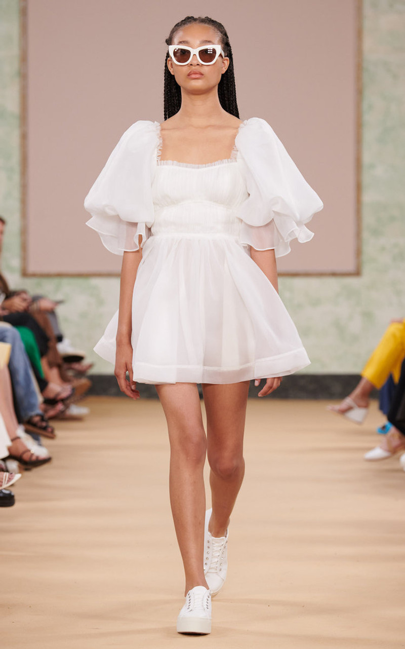 Aje. Astrid Tie Back Mini Dress white outlook
