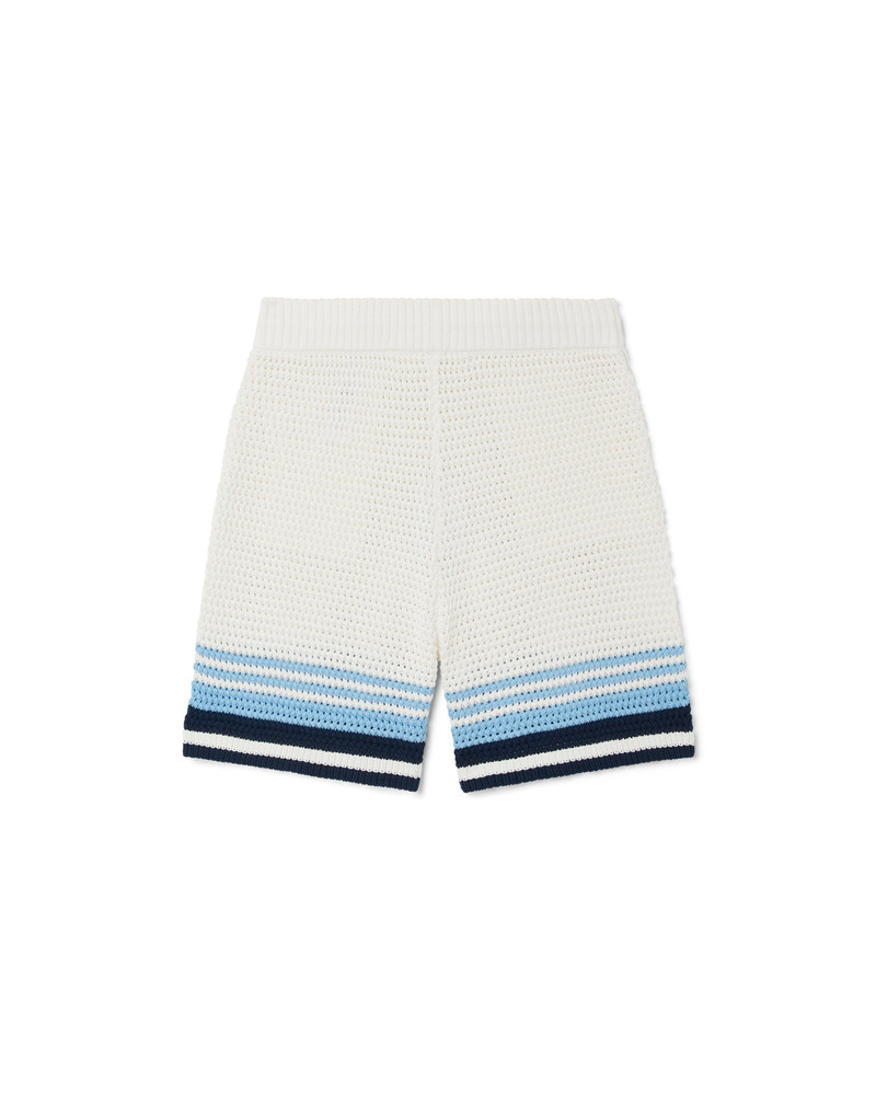 CASABLANCA Tennis Cotton Crochet Shorts outlook