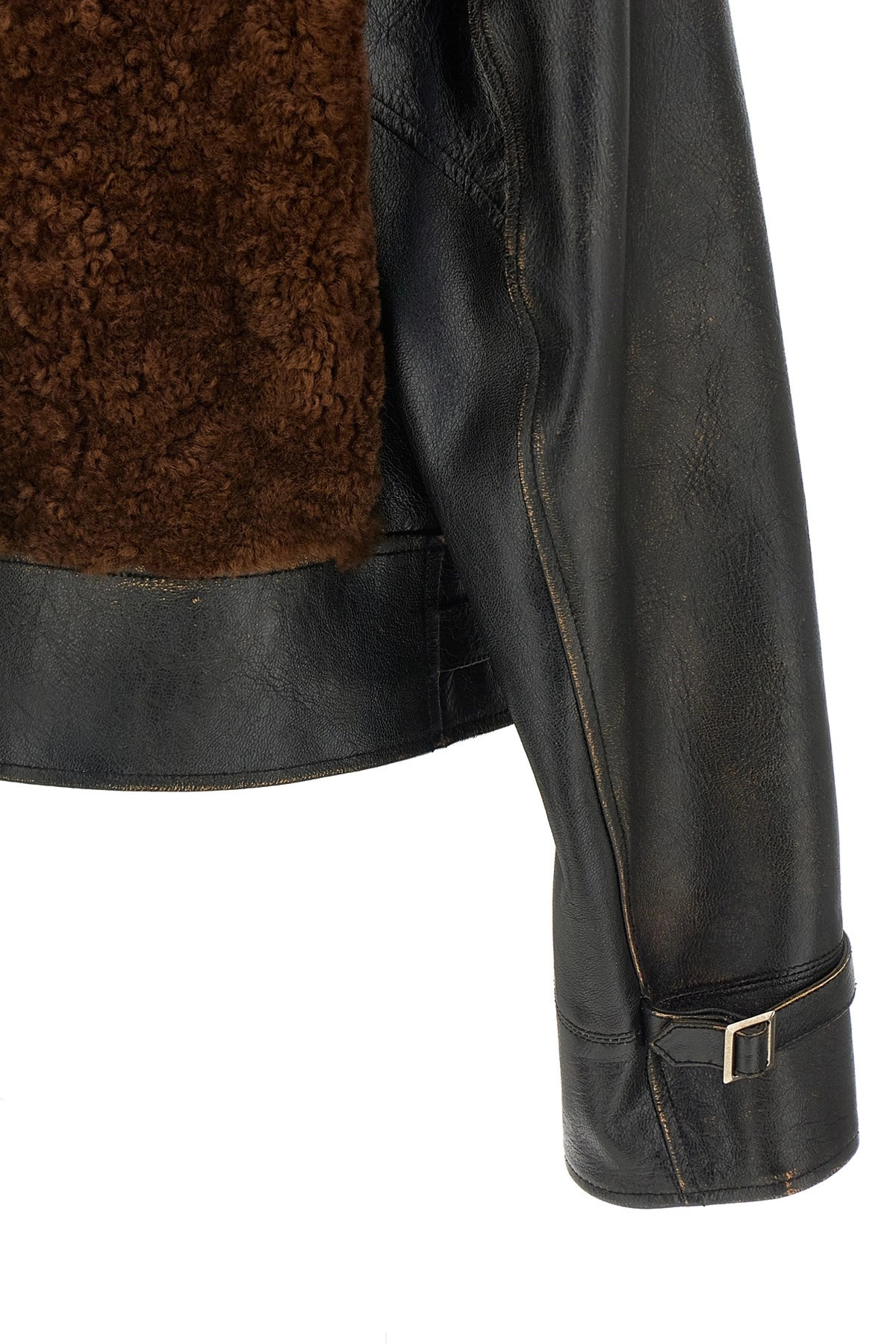 Sheepskin and leather jacket - 4
