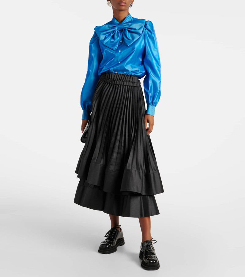 Noir Kei Ninomiya Bow-detail satin blouse outlook