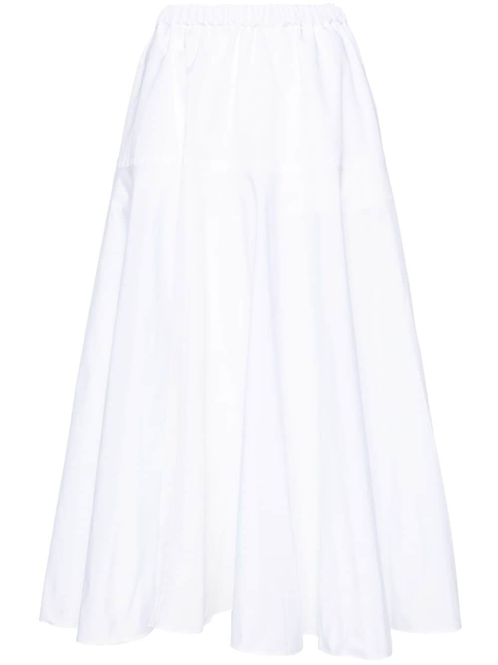 high-waist faille maxi skirt - 1