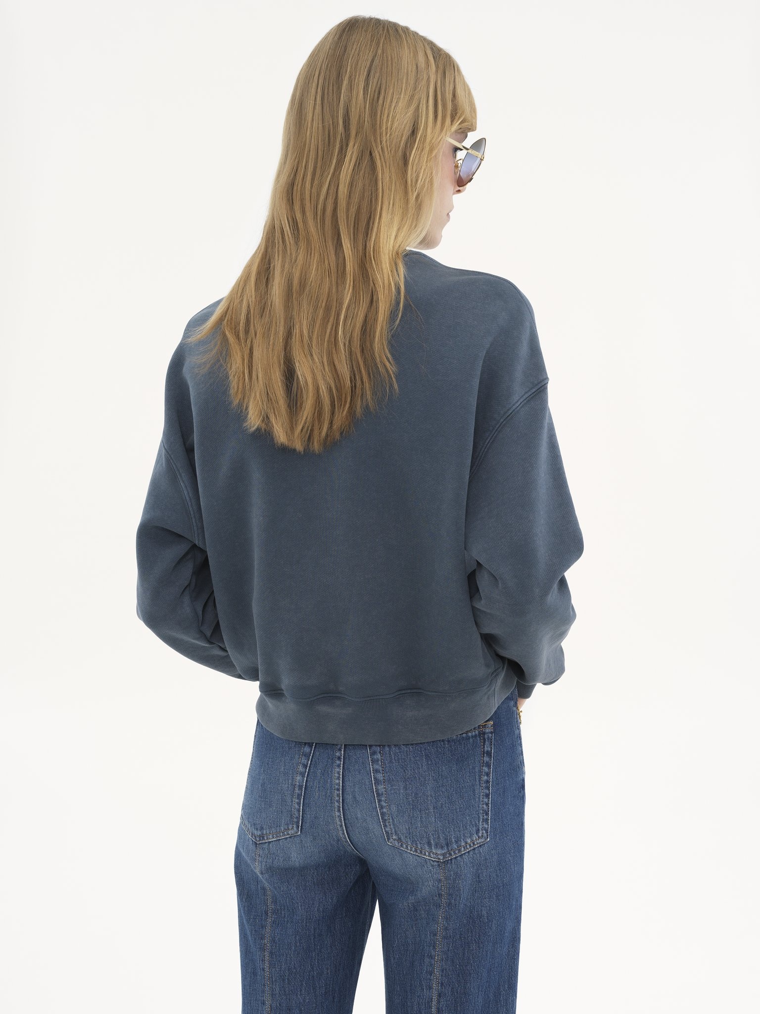SHORT LOGO SWEATSHIRT IN COTTON FLEECE - 5