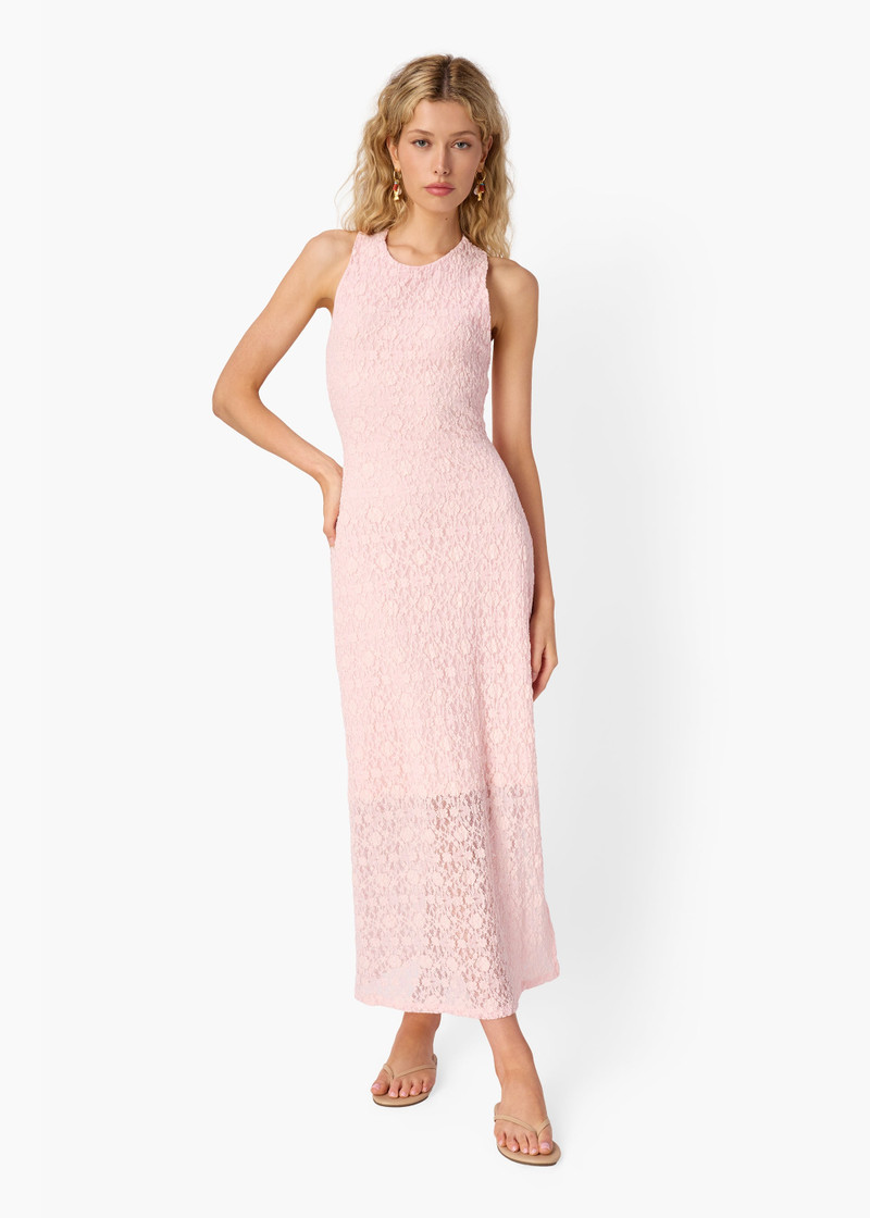 CAMI NYC ANNISON STRETCH LACE MIDI DRESS DOGWOOD outlook
