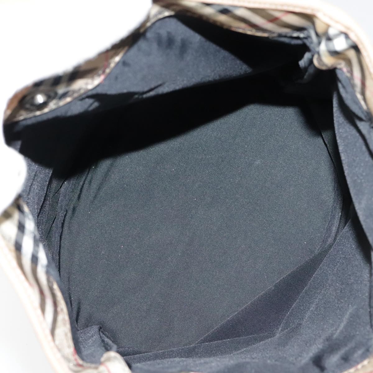 Burberry Nova Check Blue Label Tote Bag Nylon Black Beige - 11
