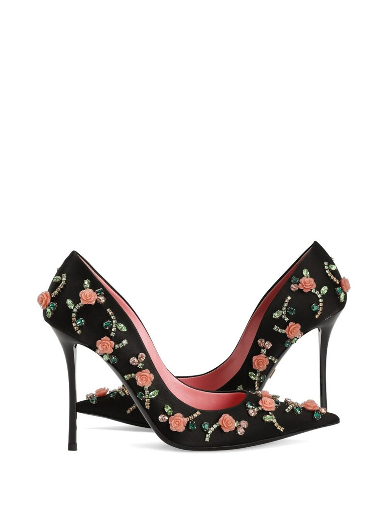 satin pumps with embellishment 4