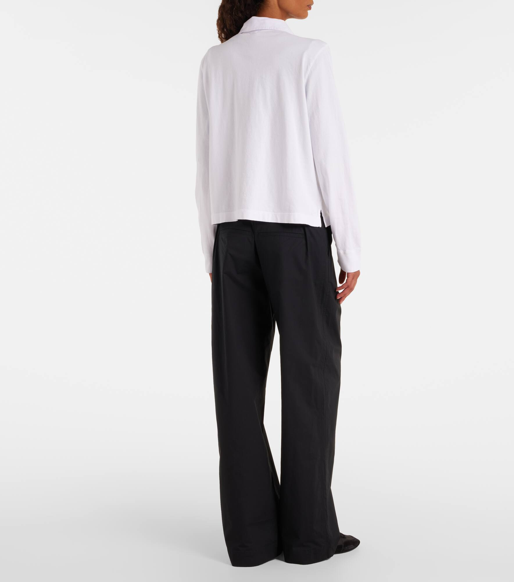 Margo cotton jersey polo sweater - 3
