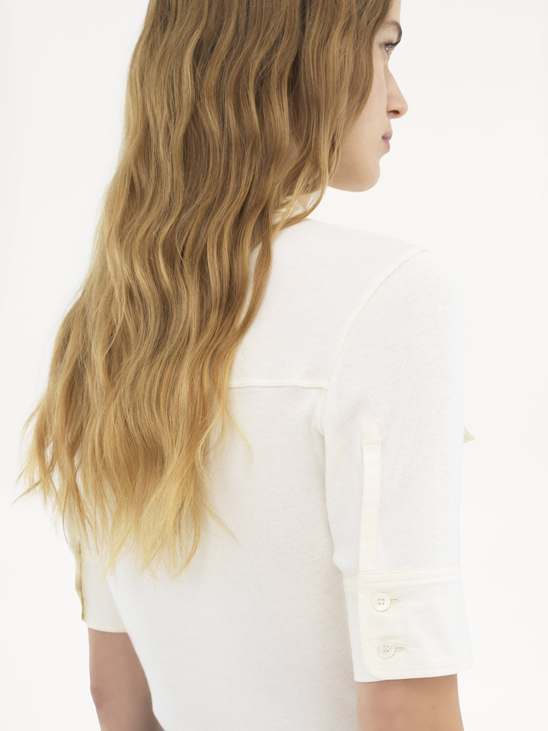 SHORT-SLEEVE UTILITARIAN TOP IN COTTON 7