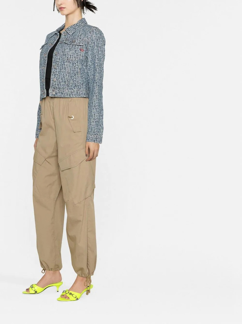 monogram-print denim jacket 3