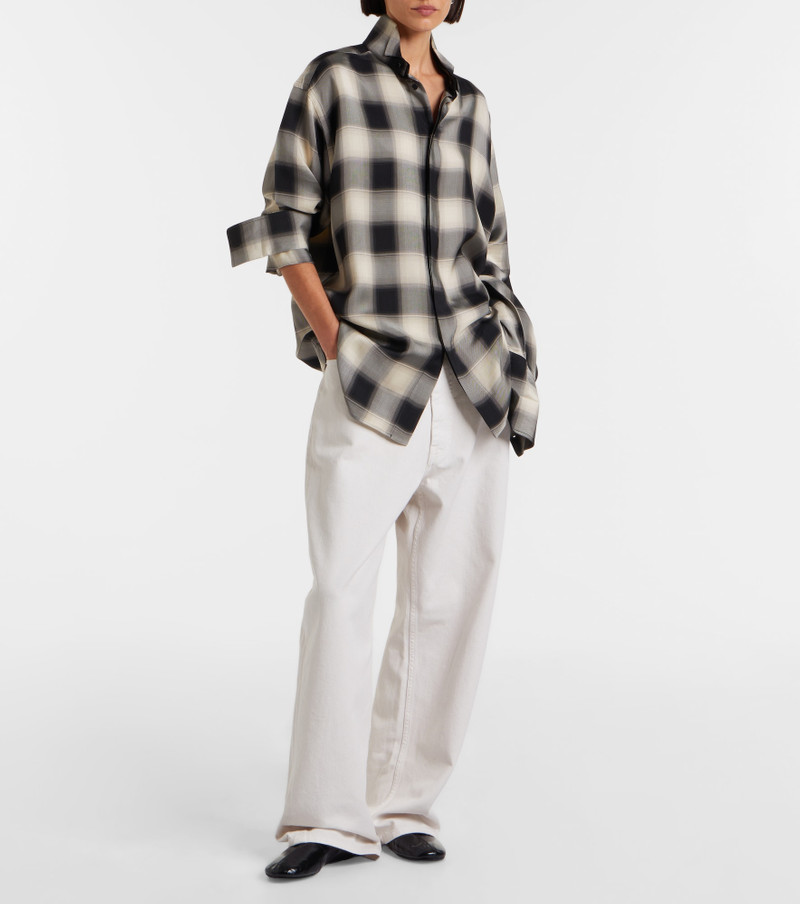 PHOEBE PHILO Checked oversized shirt outlook