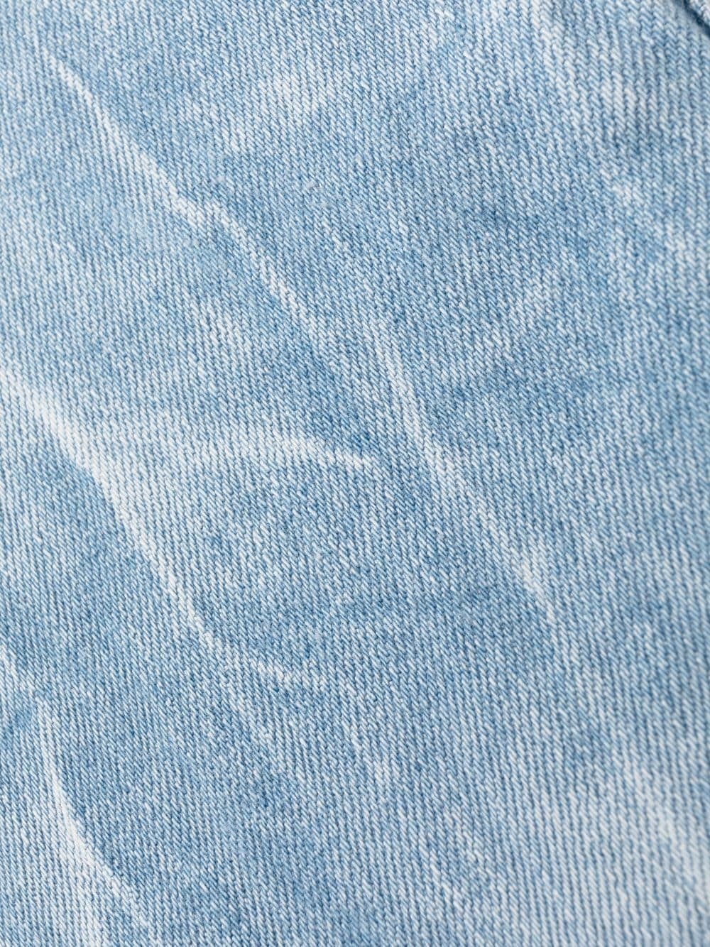 crinkle-effect straight-leg jeans - 5