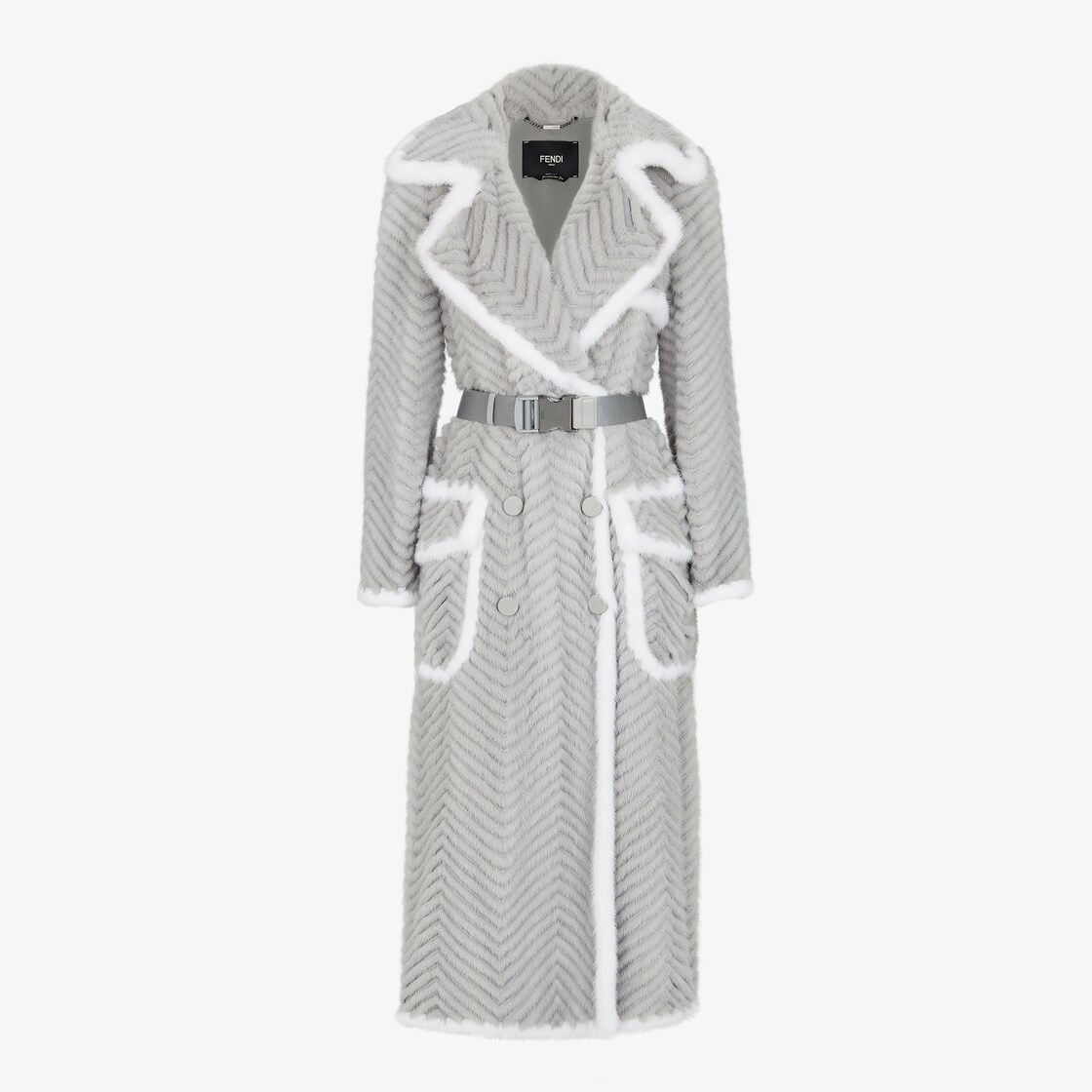 Gray mink coat - 1