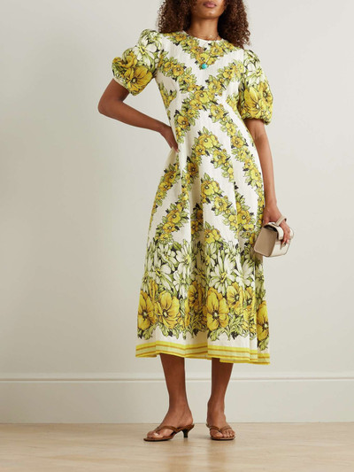 ALÉMAIS Gisela floral-print linen midi dress outlook