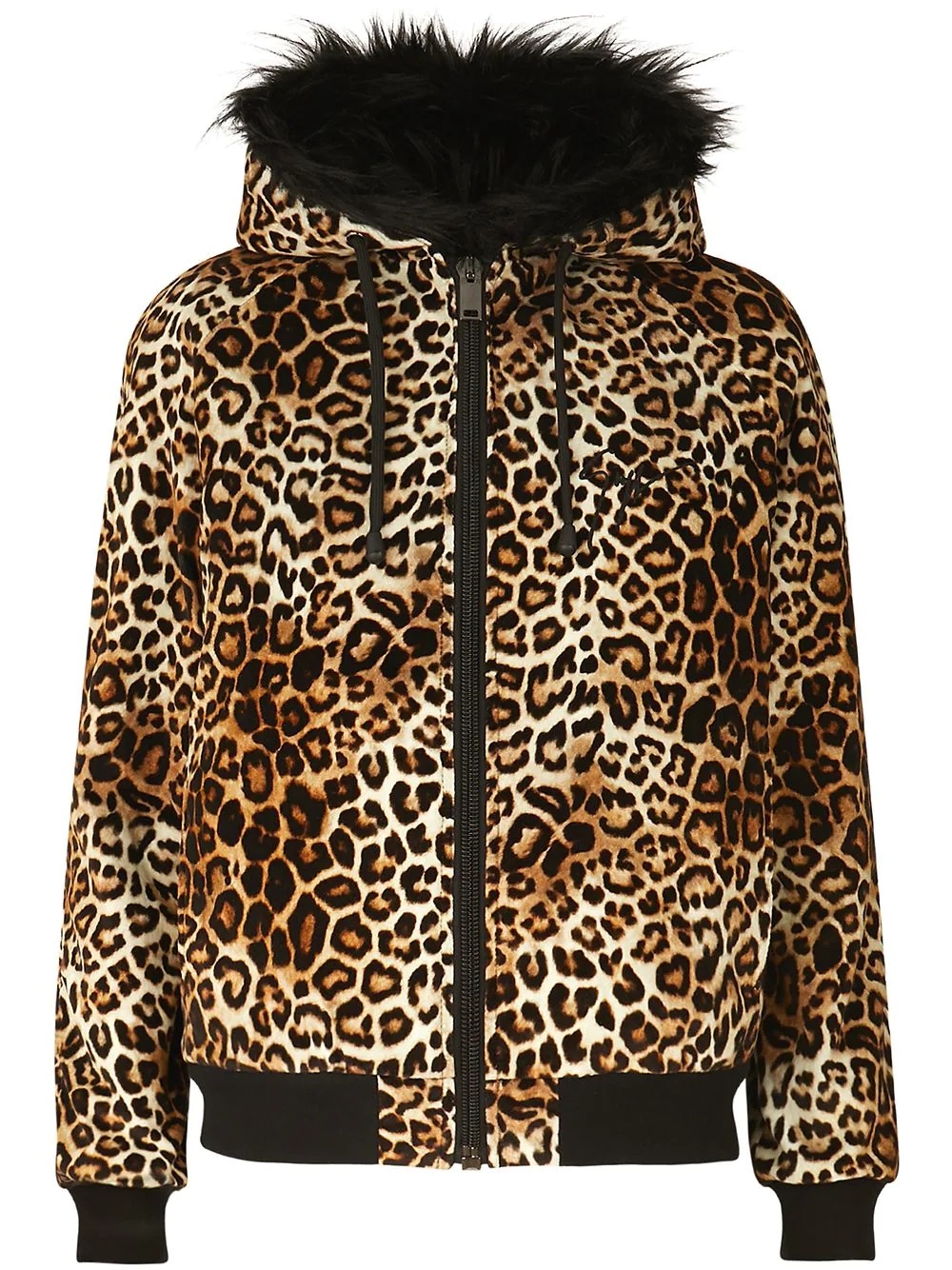 Tasha leopard-print hooded jacket - 1