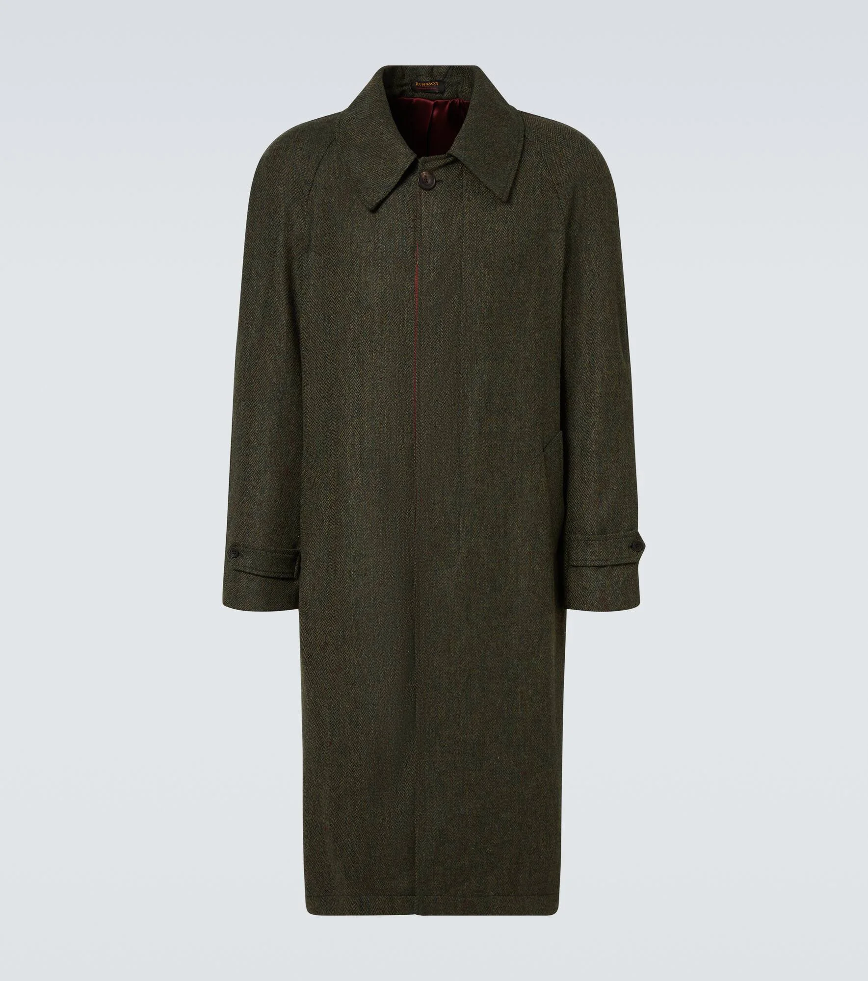 Herringbone virgin wool coat - 1